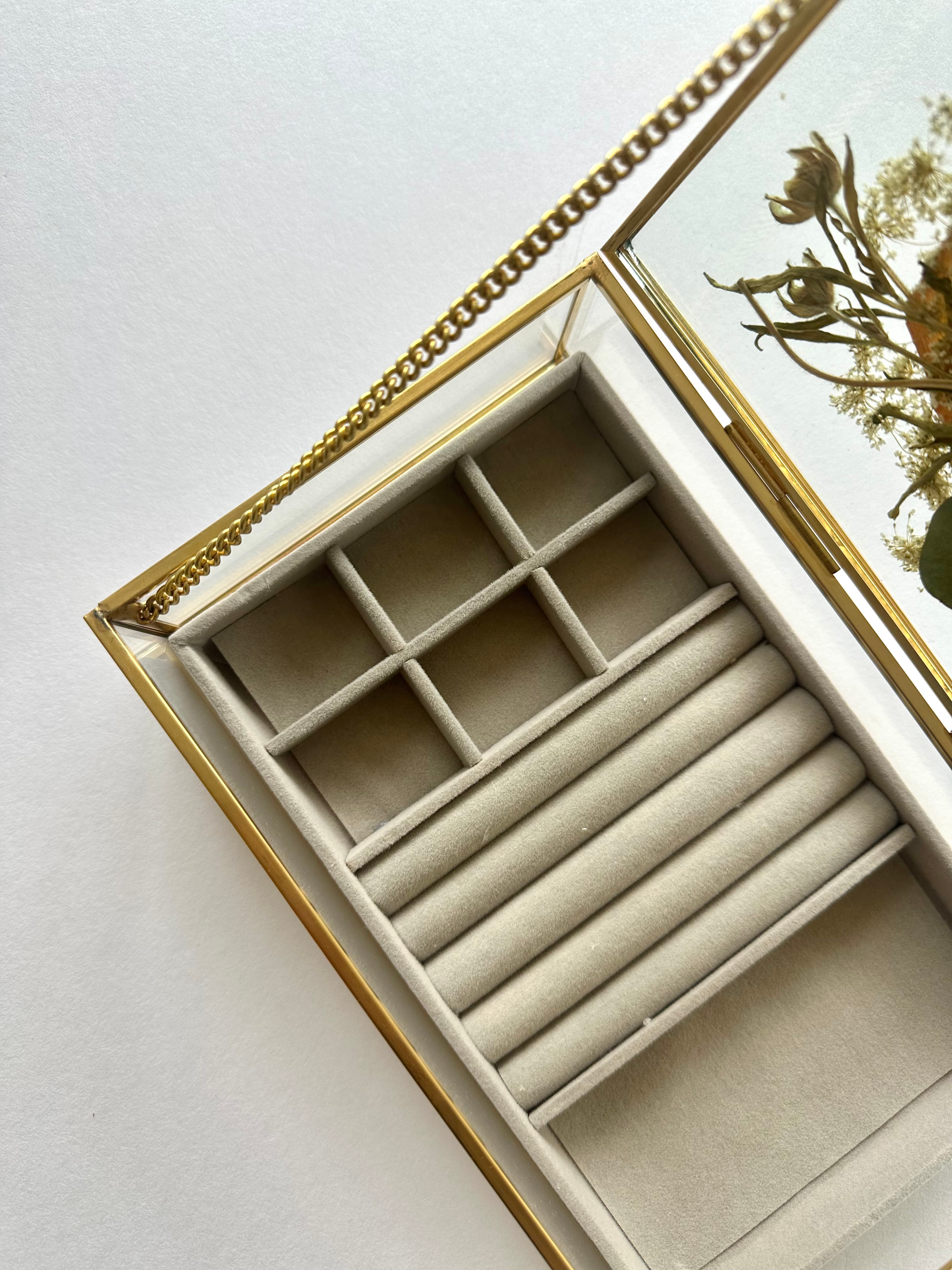 Pressed Floral Jewelry Box